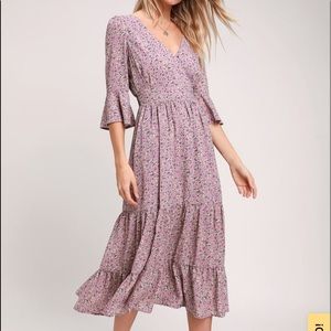 Lulu’s : XL, Dusty Lavender Floral Print